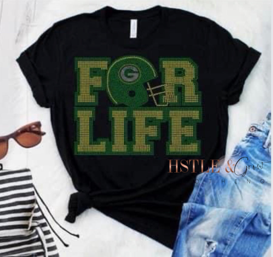 Rhinestone Green Bay Ladies Tee