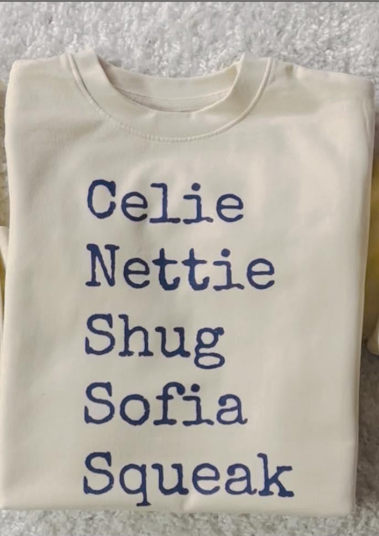 Celie Nettie Shug Sofia Squeak Tshirt
