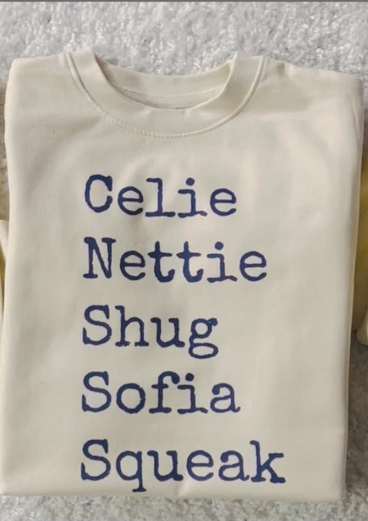 Celie Nettie Shug Sofia Squeak Tshirt